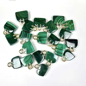Wholesale Natural Healing Crystal Pendant Malachite Bag High Quality For Gift