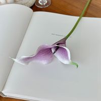 Bunga Calla Lily Sutra Realistis Buatan Tangan, Buket Putih Elegan untuk Dekorasi Pernikahan, Rumah, dan Kantor, Tahan Luntur Seperti Asli
