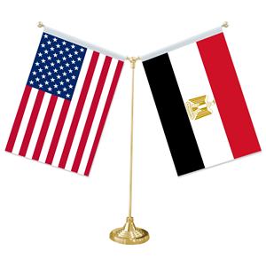 Drapeau égyptien Drapeau de table Rouge Blanc Noir et <span class=keywords><strong>Saladin</strong></span> Aigle Site religieux Table Drapeau d'affichage solennel - Product Image 1