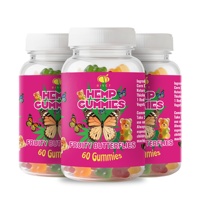 Vente flash : Gummies à l'huile de graines de chanvre biologique avec vitamine B, bonbons à l'extrait de chanvre pour soulager le stress, favoriser le sommeil et l'énergie