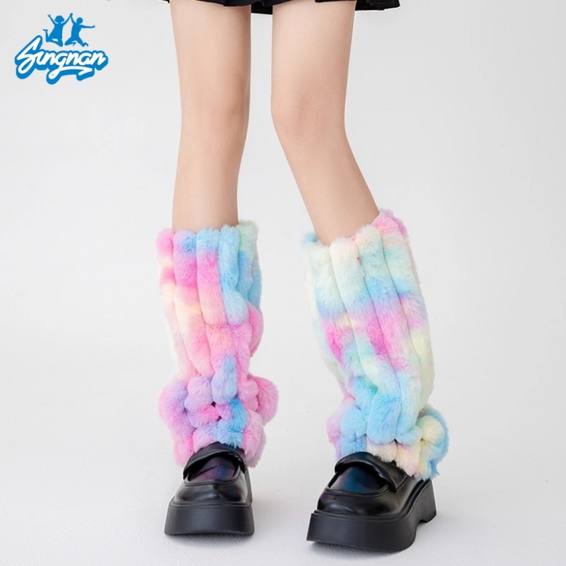 Wholesale Faux Fur Colorful Plush Knitted