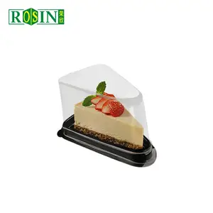 Wholesale Dessert Food Box Mousse Slice Cake Plastic Box