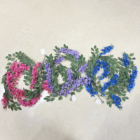 Bunga Wisteria Sutra Buatan 174cm, Bunga Wisteria Palsu Gantung untuk Dekorasi Bunga Pernikahan & Dekorasi Rumah