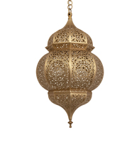Lanterne suspendue LED dorée moderne et simple, style marocain, corps en fer, éclairage de mosquée, décoration islamique personnalisée
