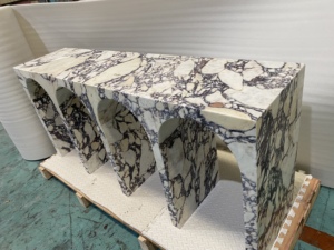 Nordic Style Modern Stone Furniture - Archway Entryway Italian Calacatta Viola Marble <strong>Decorative</strong> Hallwayc Entrance Console <strong>Table</strong> - Product Image 2