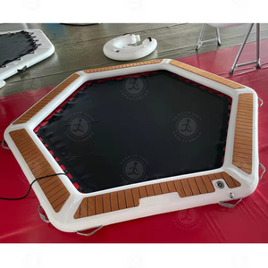 Plateforme flottante hexagonale gonflable de 290 cm, île flottante autonome pour yacht, piscine, <span class=keywords><strong>mer</strong></span> - Product Image 4