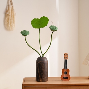 CL43004 Tallo de Capullo de Loto Artificial, Capullo de Semilla Falsa Realista, Capullo de Loto Verde Natural para Decoración Zen, Arreglos Florales Asiáticos - Product Image 5
