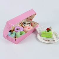 Boîte d'emballage personnalisée en gros pour desserts, pâtisseries, sushis, gâteaux, donuts avec fenêtre
