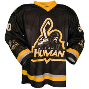 Maillot de hockey sur glace unisexe de haute qualité Transfert de chaleur personnalisé OEM Nom de l'équipe Vêtements de sport Ensemble de techniques d'impression professionnelles 100% - Product Image 1