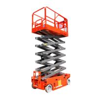 Plateforme élévatrice à ciseaux hydraulique 13,8 m CE mobile autopropulsée électrique 2000x1300 mm personnalisable