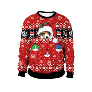 <span class=keywords><strong>Felpa</strong></span> in maglia anti-pilling con stampa digitale 3D girocollo, stile europeo americano, <span class=keywords><strong>per</strong></span> coppie, autunno 2026, Natale - Product Image 2