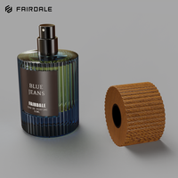 Vente en gros de flacons de parfum vides en verre carré de luxe personnalisés, rechargeables, 30 ml/50 ml/100 ml, écologiques, imprimés à l'écran, en bois