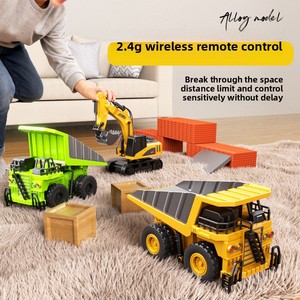 <span class=keywords><strong>Mini</strong></span>-grue de bureau électrique télécommandée en alliage 1:64 avec remorque, excavatrice et modèle d'ingénierie <span class=keywords><strong>jouet</strong></span> - Product Image 2