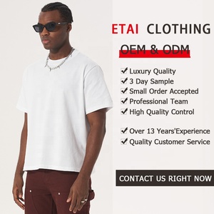 High Quality Cropped Boxy Fit Mens <b>Tshirt</b> Blank Clothes Custom logo Oversized t Shirt for Men - Product Image 4