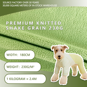 Tissu tricoté doux à grain tissé 230GSM 94% polyester 6% élasthanne pour vêtements féminins et vêtements pour chiens - Product Image 1