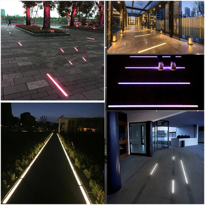 Bande lumineuse LED linéaire 12W IP65 étanche RGB en verre pour éclairage architectural et d'aménagement paysager - Product Image 5