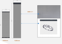 Mur vidéo LED publicitaire, affichage holographique 3D flexible en maille, affiche numérique compatible SDK, écran LED transparent pour verre