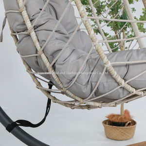 Leisure Outdoor Metal Rattan Garden Hanging Chair Indoor Living Room <b>Swing</b> Chair Rope Folding Furniture Chair - Product Image 6