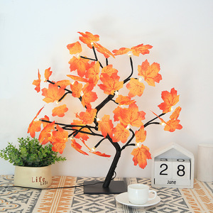 24LED Maple <strong>Leaf</strong> Tabletop Tree <strong>Lights</strong> Fairy Spirit Night <strong>Light</strong> Battery/USB Operated for House Gifts Indoor Home Bedroom - Product Image 6