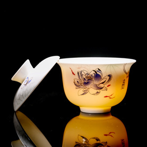 Ceramic Tea Set One Teapot Three Cups Portable Travel Modern Chinese Style Business Gift Dehua Origin XFM 102002 - Product Image 4