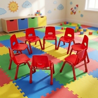 Chaises pour enfants de haute qualité, modernes, en plastique durable, portables, sûres et écologiques, pour l'école, le salon et l'extérieur