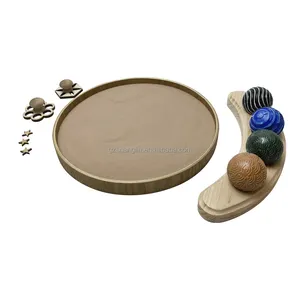 Bandeja redonda grande texturizada para jardín, Bola de arena de meditación, esférico Fengshui Zen, accesorios de bola de jardín para escritorio