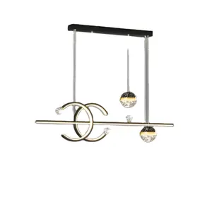 Modern LED pendant light with adjustable dimming height and dining table light 40W hanging light