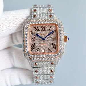Meilleure vente de montres Hip Hop Iced Out Diamond automatique pour hommes de luxe de haute qualité Buste vers le bas VVS1 Moissanite - Product Image 5