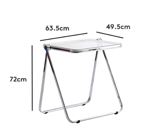 Mesa Auxiliar Plegable Moderna con Marco Metálico, Portátil, para Sala de Estar o como Mesa para Servir Aperitivos - Product Image 4