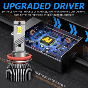 Doppel-Kupferrohr 130W Weißlicht Auto-LED-Scheinwerfer 12V Glühbirne H7/<span class=keywords><strong>H4</strong></span>/H1/H3 Nebelscheinwerfer H13 9005 9006 Universelle Passform - Product Image 4