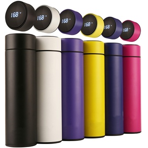 Bouteille <span class=keywords><strong>d</strong></span>'eau isotherme à double paroi personnalisée de 500 ml avec affichage de la température LED, garde au chaud et au froid - Product Image 1