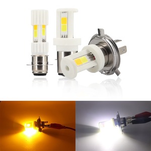Nouvelle Arrivée F2world Ampoules de Phare LED COB H4 Haute Luminosité 3 Lentilles Céramique Blanc/Jaune pour Motos Feux de Route/Croisement - Product Image 4