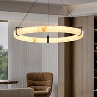 Lustre de salon MEEROSEE, luminaire de luxe pour villa duplex, élégant et haut de gamme, imitation marbre, anneau lumineux rond MD88308