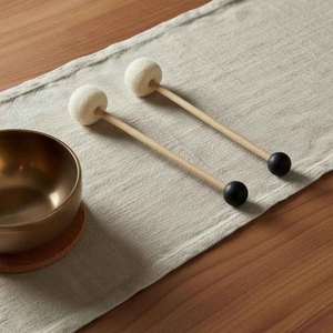 <span class=keywords><strong>Baqueta</strong></span> para <span class=keywords><strong>Cuenco</strong></span> <span class=keywords><strong>Tibetano</strong></span> de Madera de Haya de Doble Punta con Fieltro de Goma, Accesorio de Percusión - Product Image 4