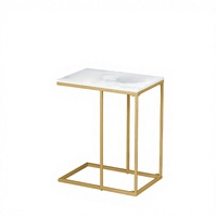 Table basse en fer pour salon, table d'appoint, design moderne minimaliste, durable, écologique, légère, meubles d'intérieur/extérieur