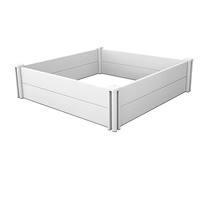 Plantation en plastique PVC blanc Lit de jardin surélevé Solution de limite durable et élégante 11.8 po X 27.5 po