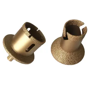 גרניט כיור חור מסור יהלום ואקום Brazed Core קידוח קצת Chamfering חור קאטר OEM כלים אריח השיש