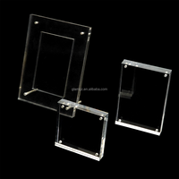 Cadre photo magnétique en acrylique transparent poli, avec aimant puissant amovible pour insertion de photos, idéal pour la décoration intérieure et les souvenirs