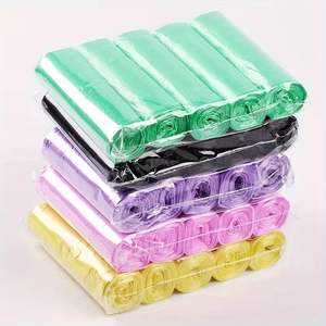 Huamaohengchun 100 Bolsas de Basura Desechables Coloridas, Gruesas y Duraderas de LDPE, para Cocina, Baño, Dormitorio, Camping, Limpieza Portátil - Product Image 2