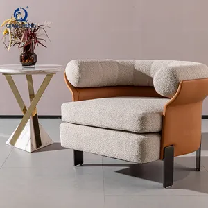 Muebles de banco comercial, sofá italiano moderno personalizado, silla de metal de ocio, escaparate de joyería, proveedor de muebles, silla individual Foshan