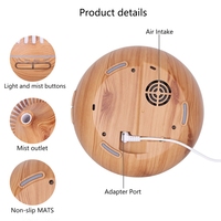 Diffuseur d'huiles essentielles Ce Rohs 500Ml Diffuseur d'arômes électrique à ultrasons en plastique portable Usage domestique à distance Garantie 1 an