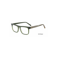 Montures de lunettes optiques carrées classiques en acétate avec branches à motifs pour hommes et femmes, lunettes de vue sur ordonnance OEM ODM
