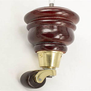 Pieds de meubles en bois, finition teinte marron antique, tournés, pour canapé, table, armoire, chaise, banc, bureau, lit, tiroir, armoire - Product Image 4