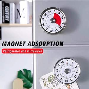 Temporizador mecánico de cocina Reloj de Cuenta Regresiva manual <span class=keywords><strong>visual</strong></span> de 60 minutos con soporte magnético trasero No se requieren baterías - Product Image 5