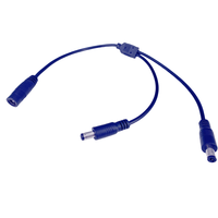 Câble Répartiteur d'Alimentation DC Industriel Personnalisé en Usine, 5,5 mm, Cuivre, Gaine PVC, Connecteur Mâle/Femelle 12V pour Éclairage LED