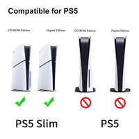 Housse de protection avec éponge ventilée pour console PS5 Slim, accessoires anti-poussière, filtres anti-poussière pour PS5 Slim Digital et Disc