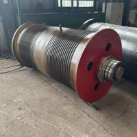 Ensemble complet de tambour de câble robuste pour système de pont roulant, en acier allié Q345B, avec gorge Lebus pour treuil