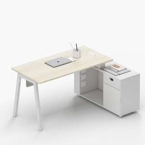 Modern Executive L-Shaped Office Desk with Storage Cabinet New Design <b>Workstation</b> Furniture for General Managers - Product Image 6