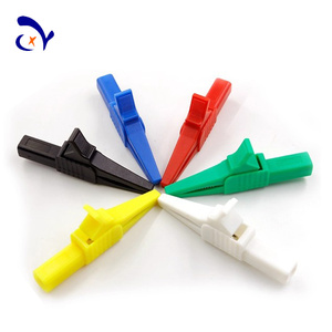 27.262 니켈 도금 황동 대형 골재 완전 보호 안전형 악어 클램프, 절연, 32A/1000V, 4.0mm 소켓 - Product Image 4