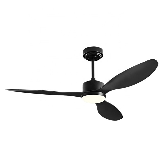 LED Ceiling Fan 52 Inch Large Airflow Dual Voltage 110V/220V Remote Control Modern BLDC Motor 6-Speed 10-Year Warranty for EU
